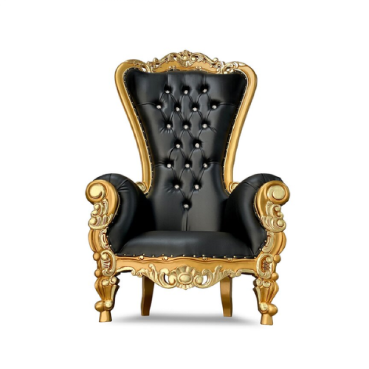 Throne Chair - Black & Gold