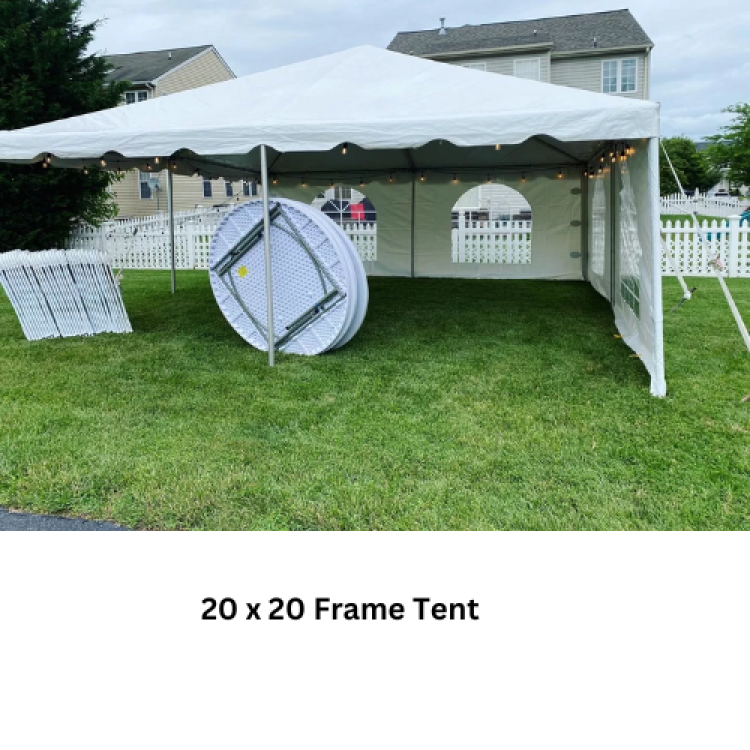 20 x 20 Frame Tents White