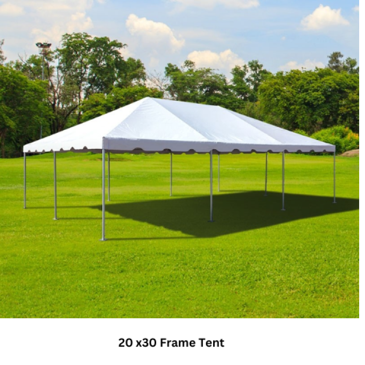20 x 30 Frame Tent White