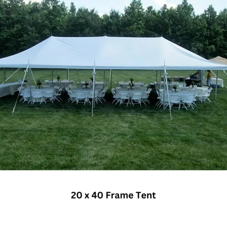 20 x 40 Frame Tent White