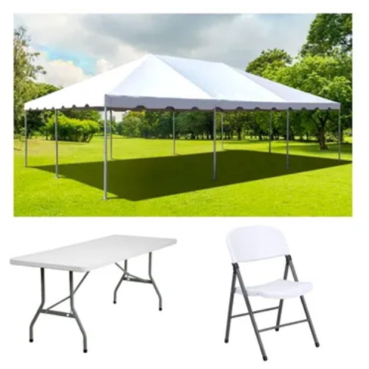 Tent, Table and Chair Package Deal Rentals in Fort Lauderdale offered by Rent ALL Events & Tools