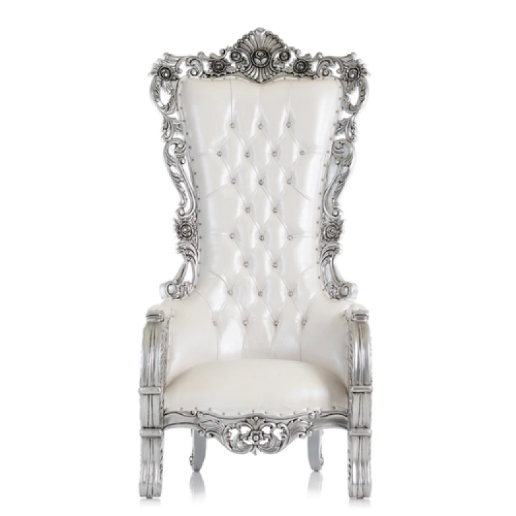 Throne Chair - Queen Serita Silver