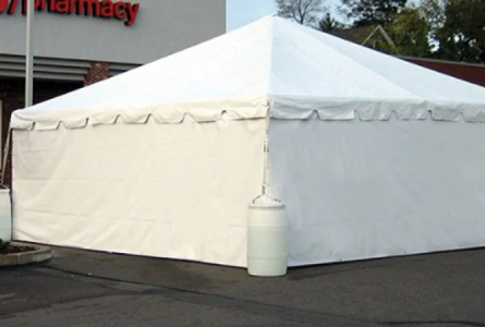Rent ALL Gallery - Frame Tent with Solid sidewalls