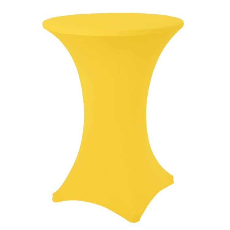 Spandex Table Cover  for 30 High-Top Table-Yellow