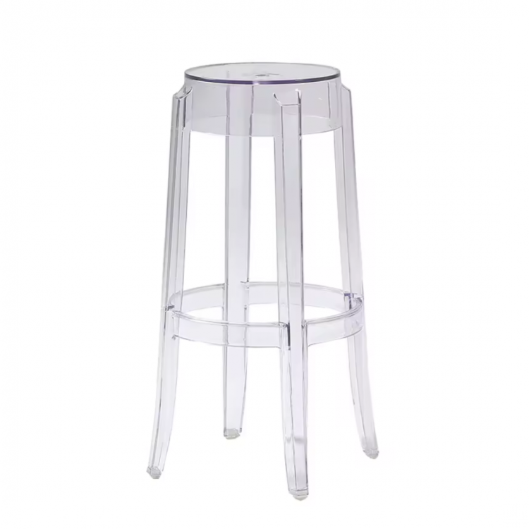 Clear Backless Ghost Bar Stool