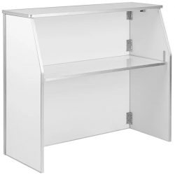 White Portable Bar  4ft Laminate