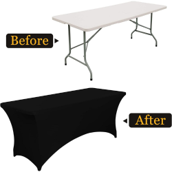 Spandex Table Cover  for 8ft Table-Black