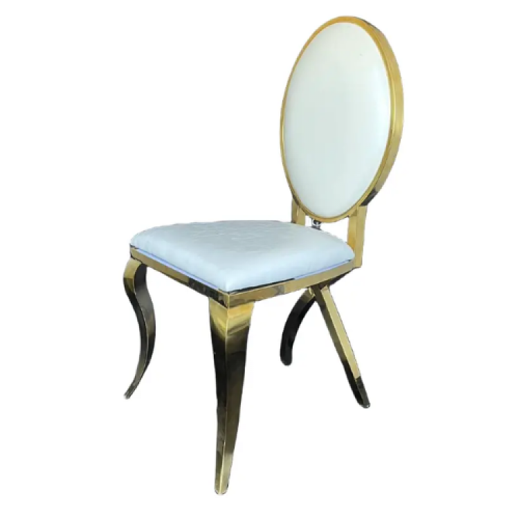 Gold Throne Chair with Cross Legs