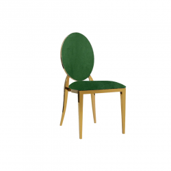 Luxury Gold Chair with Padded Back Green