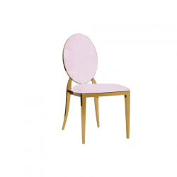 Luxury Gold Chair with Padded Back Pink