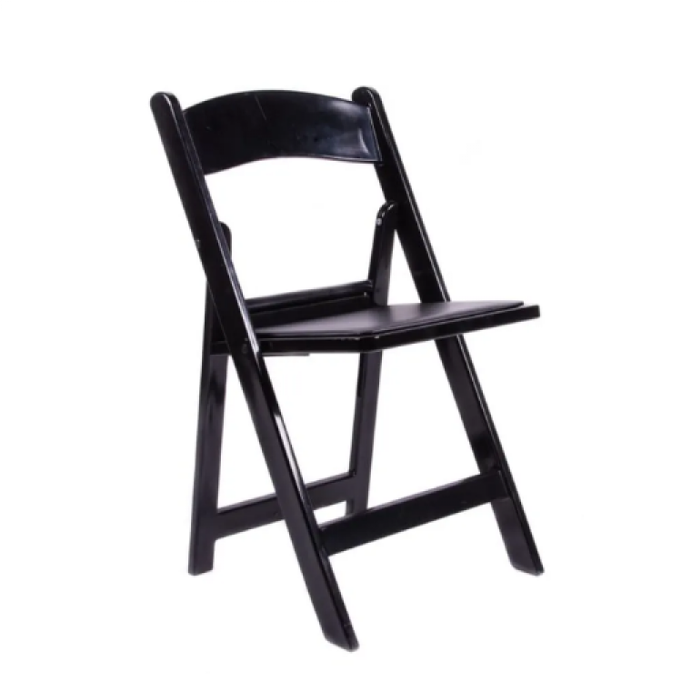 Garden Resin Padded Chair - Black