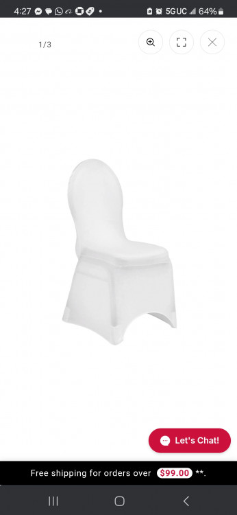 Banquet Chair Cover White