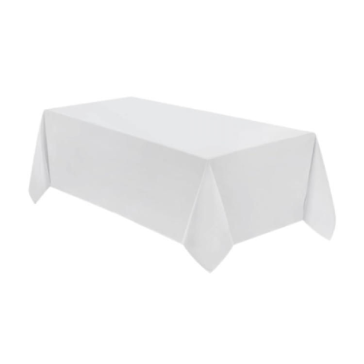 108x90 Rectangle Polyester Tablecloth White