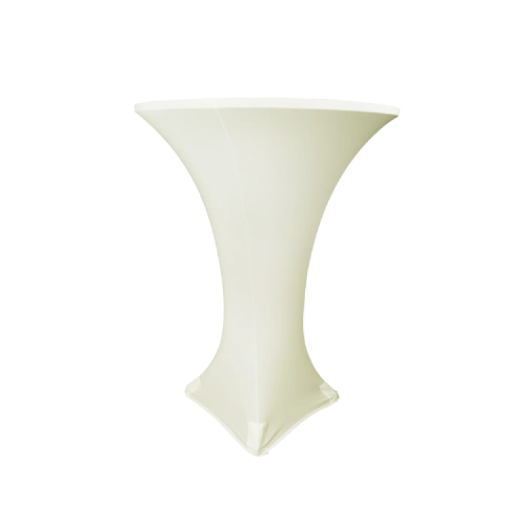 Spandex Table Cover  for 30in High-Top Table- Ivory