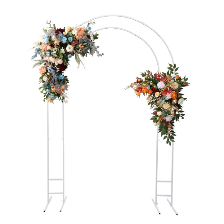 7.2 FT Metal Wedding Arch, Backdrop Stand, White Balloon Arc 7.2 FT Metal Wedding Arch, Backdrop Stand, White Balloon Arc