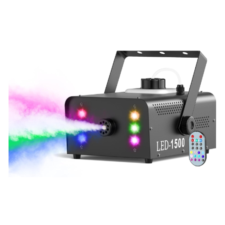 Fog Machine 1500W Smoke machine remote control 6 LED Lights Fog Machine 1500W Smoke machine remote control 6 LED Lights